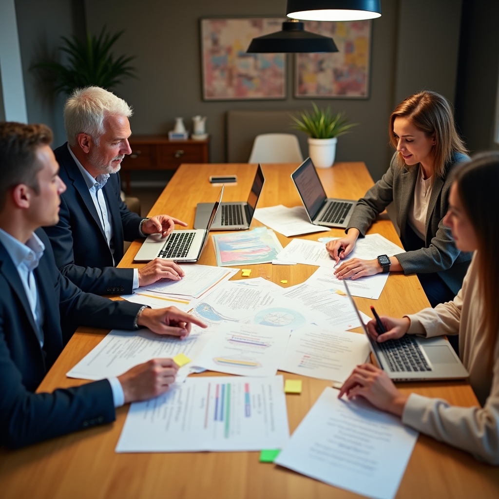 NGO team collaborating on organisational processes and documentation