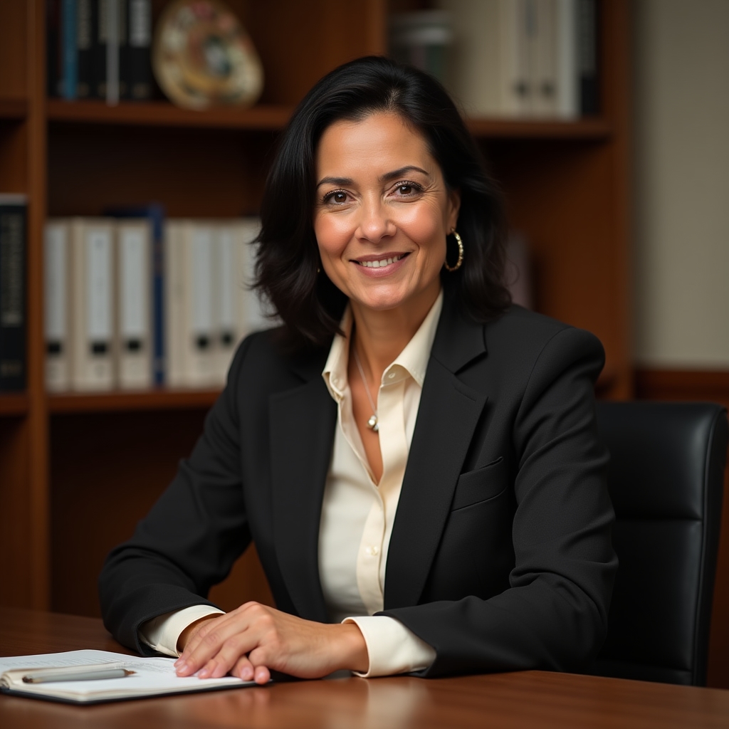 Senior process consultant reviewing third-sector documentation at a desk
