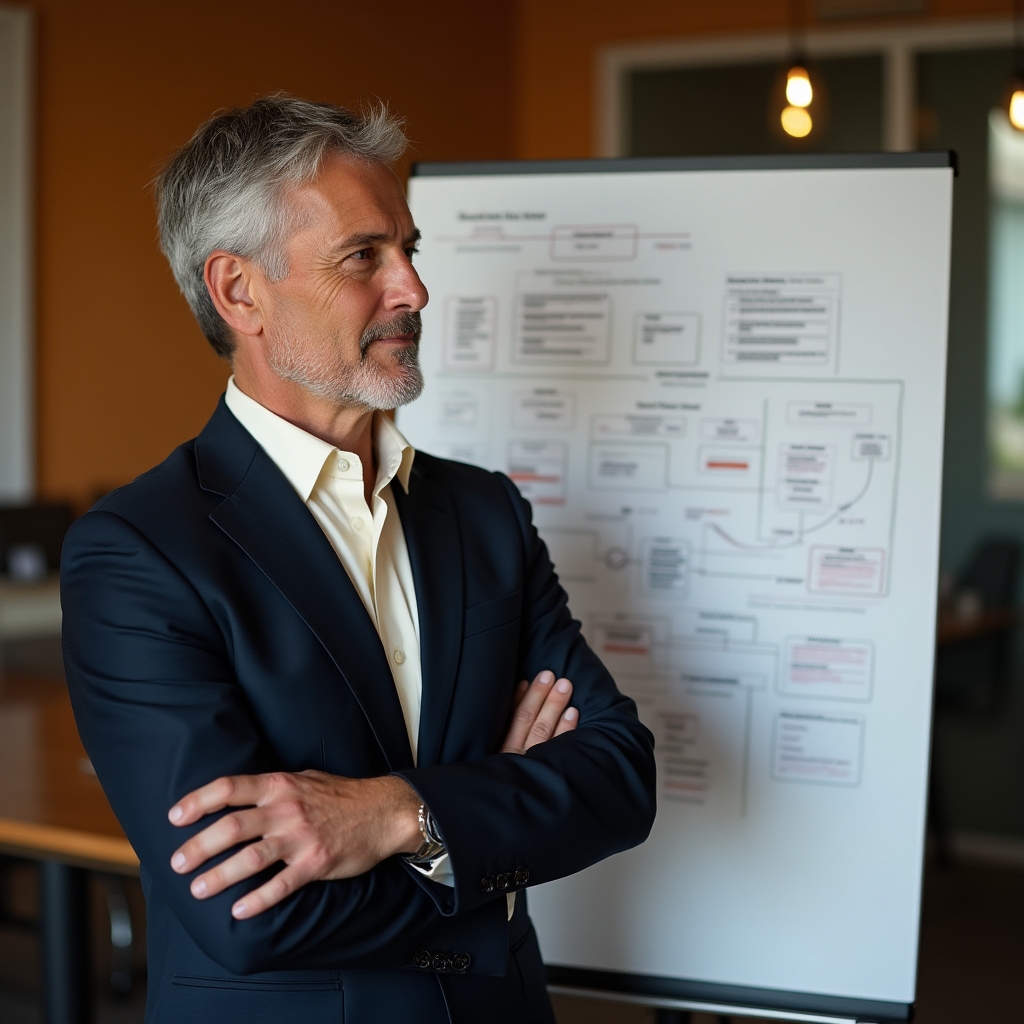 Planning specialist working on action plans for third-sector organisations